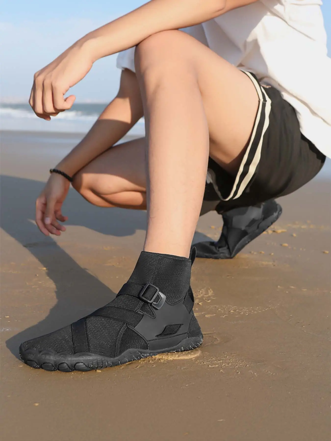 Men's Quick Dry Water Shoes, Breathable Mesh Slip On Aqua Shoes, Non-Slip Wear Resistant Sole, Casual Footwear for Beach, Outdoor & Water Sports