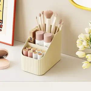 Grid Cosmetic Storage Box for Desk, Multi-grid Makeup Organizer for Vanity Countertop, Viral Lipstick Makeup Box