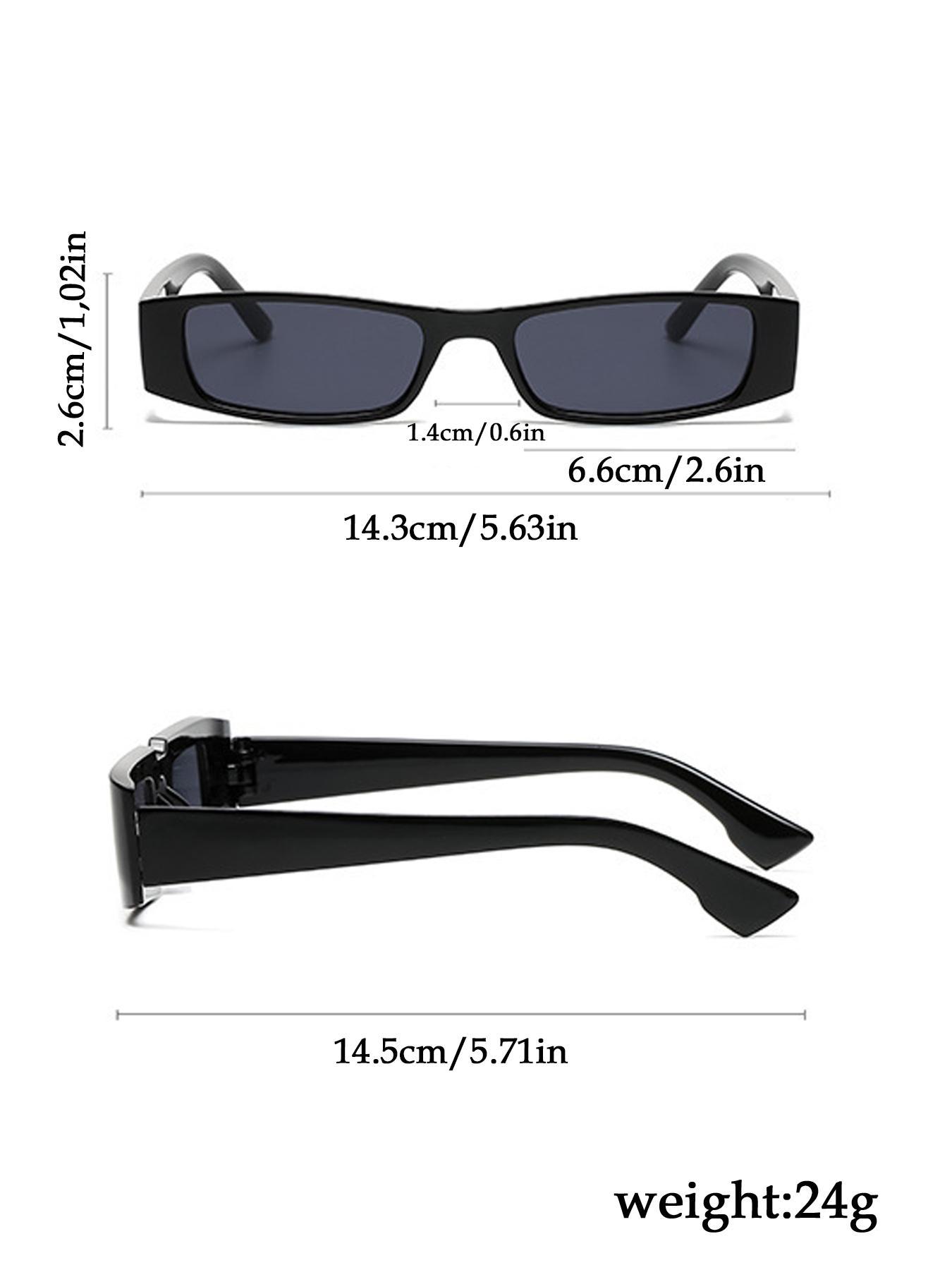 Unisex Vintage Rectangle Frame Eyeglasses, Trendy Casual Full Rim Eyeglasses for Everyday Use, Fashion Accessories for Outdoor Activities, Vintage Rectangle Shades