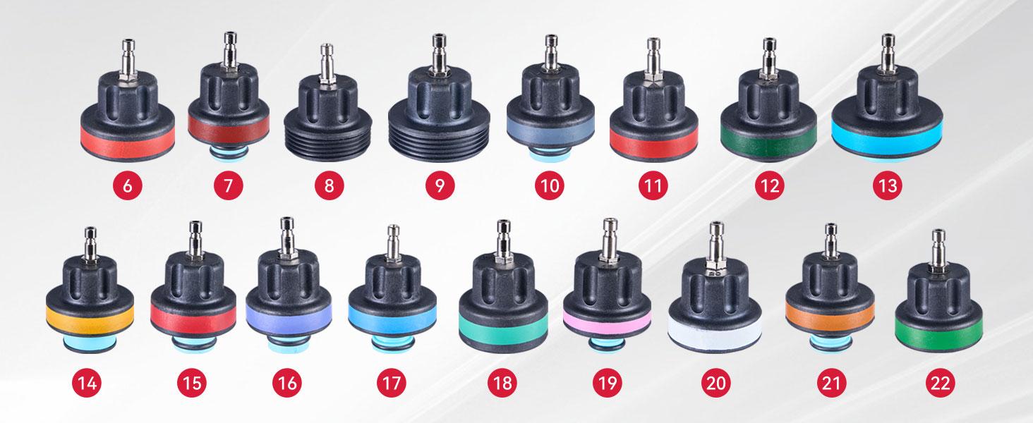 30PCS Radiator Pressure Tester Kit, Coolant Pressure Tester and Vacuum Refill Kit for Automotive Cooling System Tank Leakage Detection