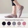 Women's Yoga Ankle Socks, Polyester Athletic Socks, Sporty Socks, 1/3/5 Pairs Non-Slip Breathable Sports Grip Socks for Pilates, Dance, Fitness, Gym and Workout