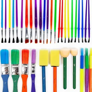 Paint Brushes -35 All Purpose Paint Brushes Value Pack – Includes 8 Different Types of Brushes, Great with Watercolors, Acrylic & Washable Paints. Multicoloredfidget toys