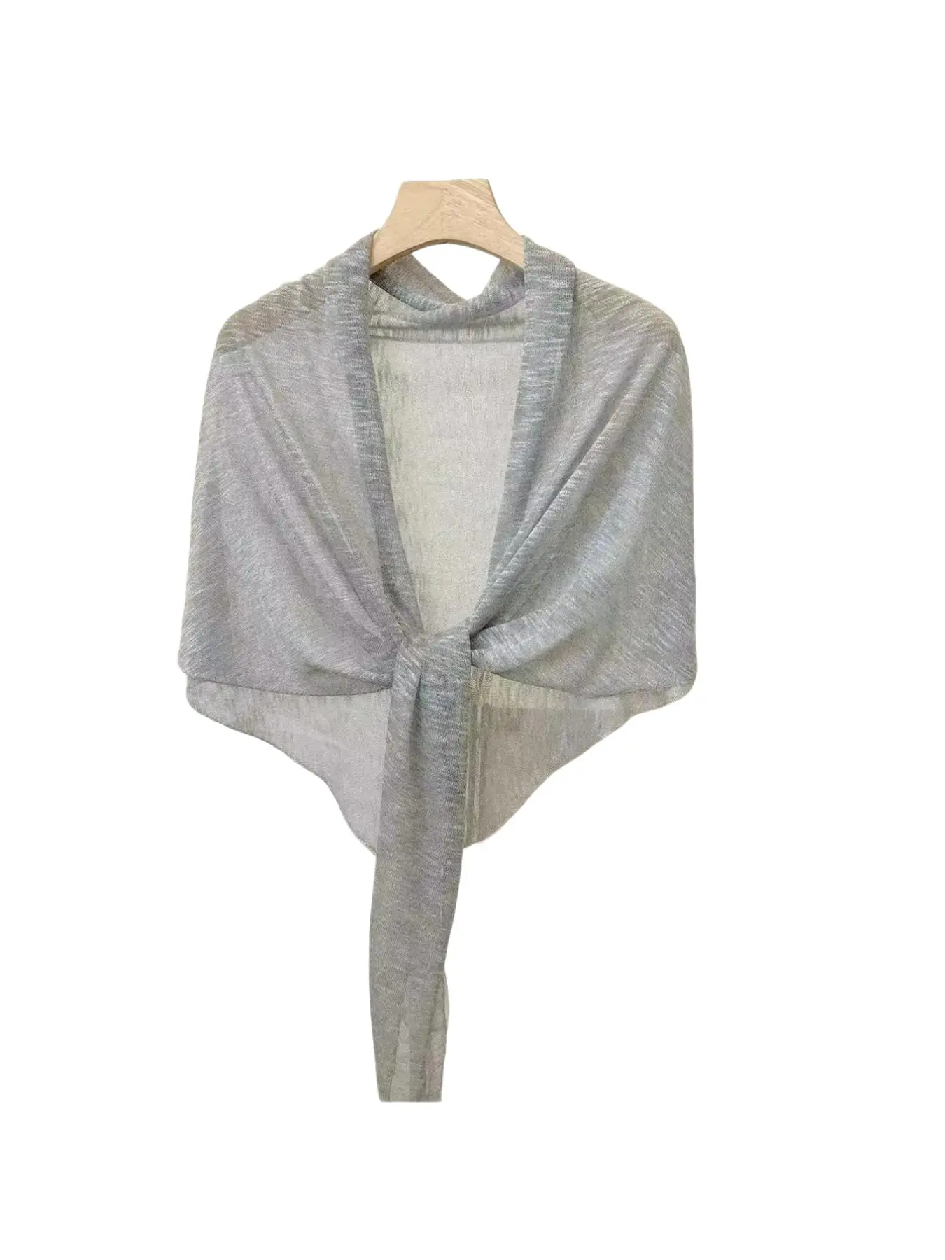 1 ice silk linen large triangle scarf women's silk scarf summer thin shawl with knitted sweater scarf