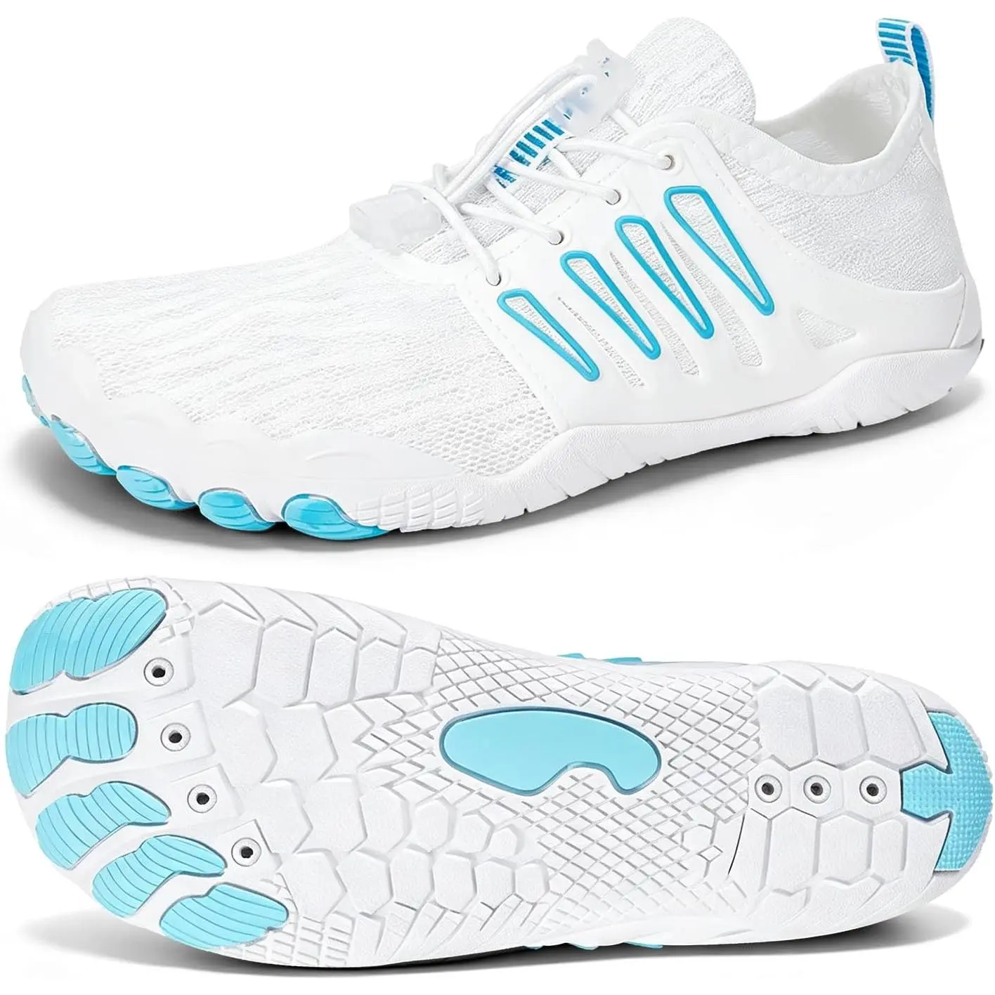 outdoors Hike Barefoot Water Shoes for Women Men Footwear, Quick Dry Wide Toe Box Pro Beach Swim Athletic Sports Shoes, Non-Slip Lightweight Aqua Shoe for Pool Hiking Walking Kayaking Diving Surfing