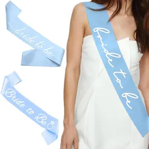 Blue Bride to Be Sash Bachelorette Party Wear Bridal Shower Accessory Engagement Decor Bridesmaid Gift Wedding Party Supplies
