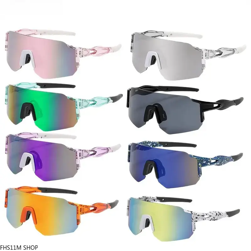 8 Pack Sports Sunglasses Windproof HD Vision UV400 Protection Ultra Light Wraparound Frame Mountain Biking Fishing Gorpcore Aesthetic Summer Essentials Unisex High Performance Active Eyewear
