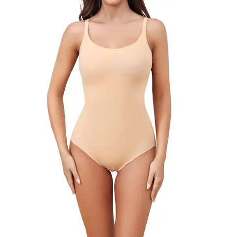 LEVAO Shapewear Bodysuits for Women Tummy Control Seamless Sleeveless Body Shaper Body Suit XS-XL