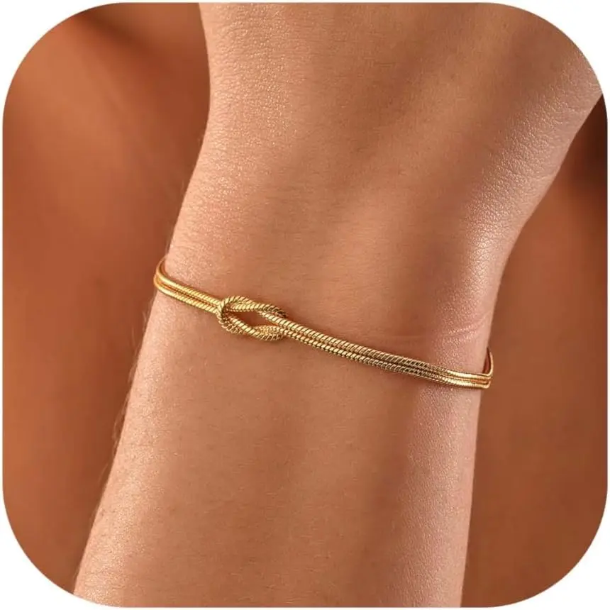 Bracelets for Women Matching Bracelets for Couples Love Knot Bracelet Dainty Snake Chain Forever Infinity Bracelet Adjustable Friendship Bracelet  Gifts
