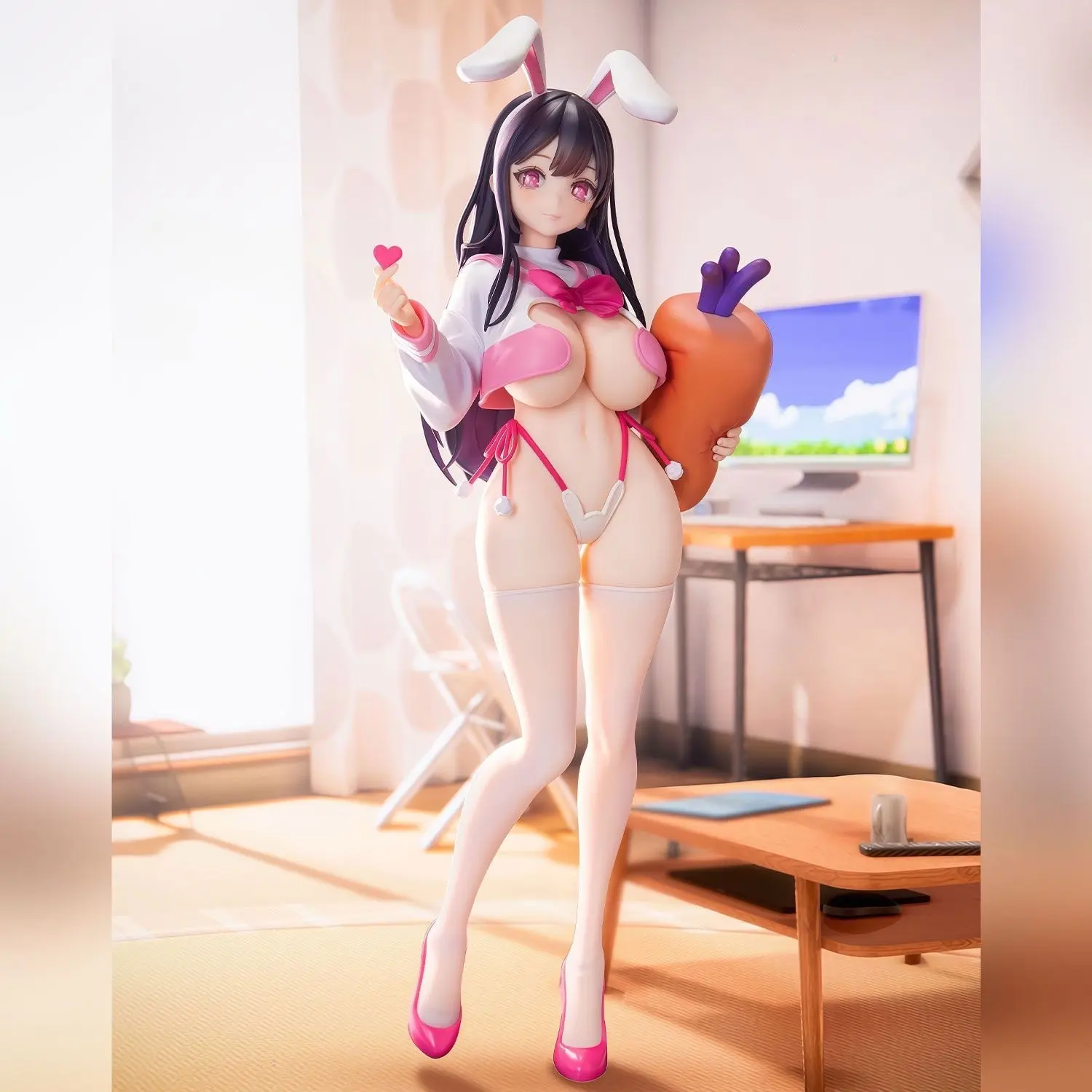 Anime Girl Figure Jk Bunny Girl Model, Desktop Decoration, Anime Collectible Figurine, Cute Secondary Dimensional Model