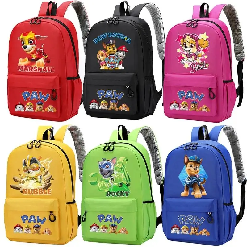 Paw Patrols Backpack Cute Anime Chase Skye Anime Student School Bag Travel Storage Bags Marshall Fashion Casual Knapsack Gift