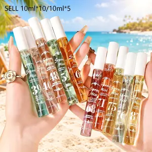 Limited Edition Summer Brazilian Perfume Spray Set, 10 Bottles, Floral & Fruity Scents, Natural Fresh Scent, Ideal for Travel, Home, Office Use