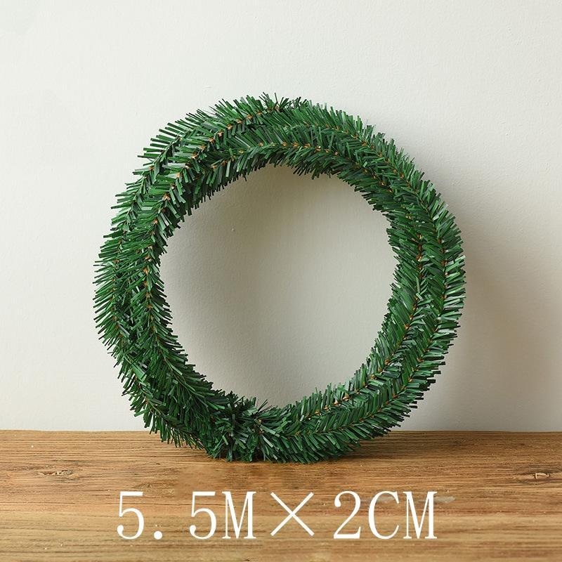 5.5M Green Artificial Plant Garland Christmas Decorations Xmas Tree for Home Decor Garden Outdoor Door New Year Wreath Ornament