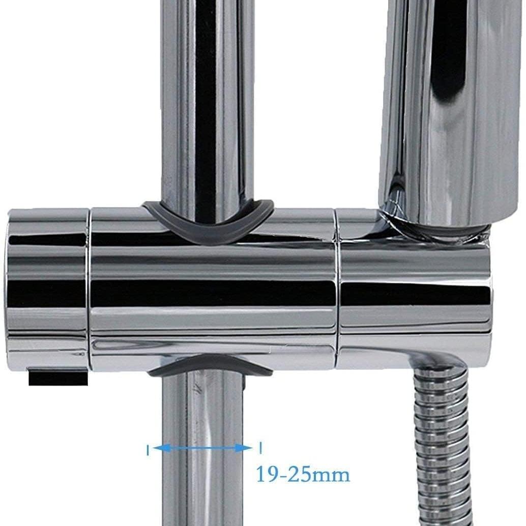 Universal Adjustable Shower Head Holder, No Drill Strong Adhesive, Wall Mounted Bathroom Shower Bracket, Easy Install Shower Accessories