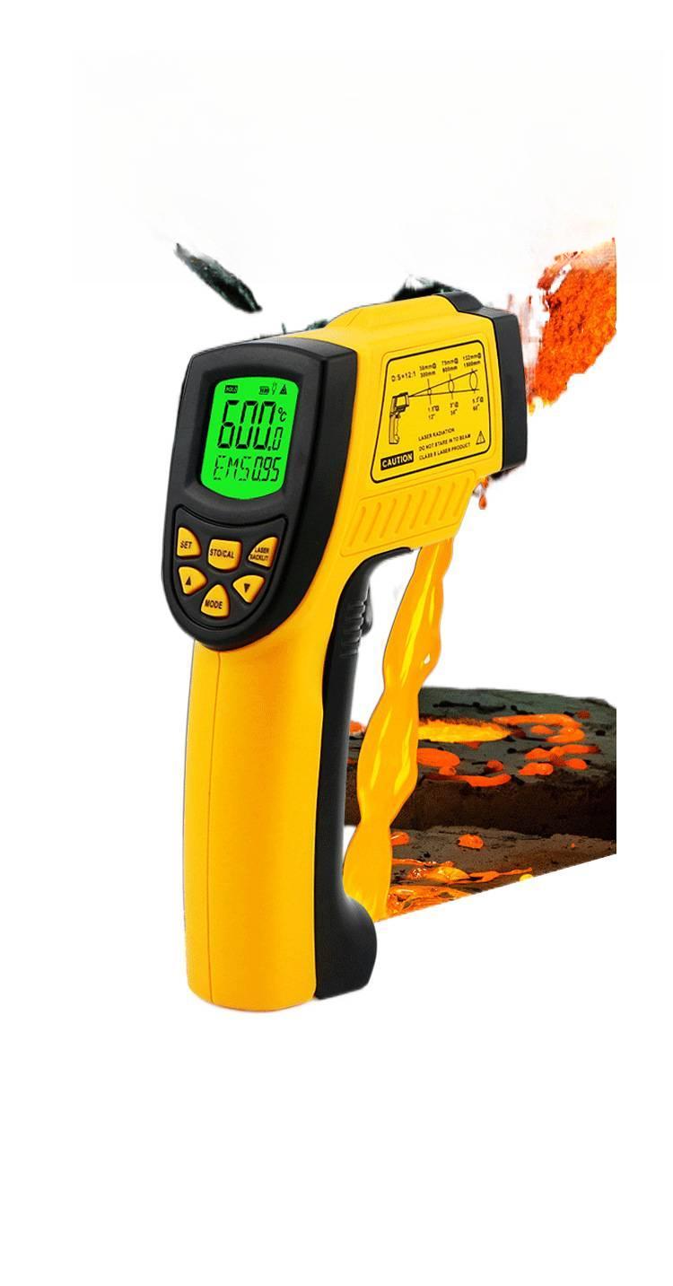 Digital display medium-low temperature handheld infrared thermometer for integrated water temperature, oil, and industrial temperature measurement