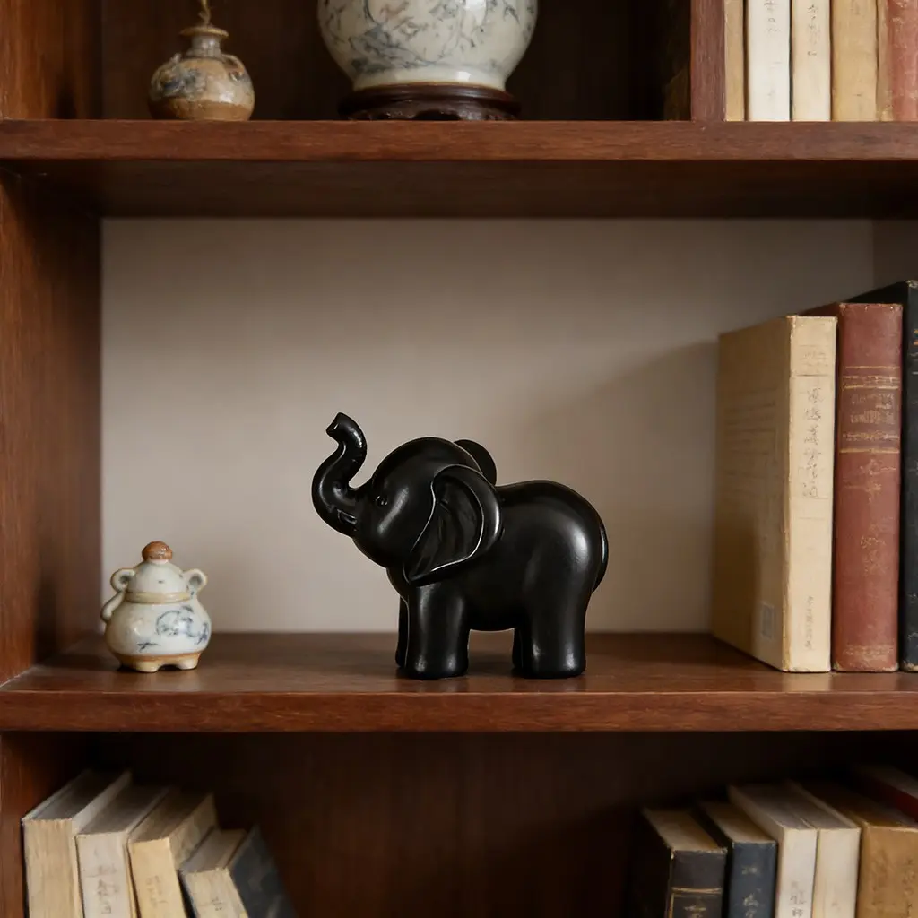 Cute Mini Elephant Ornament, Creative Office Desk Decor, Healing Cute Elephant Gift, Luxury Style, TV Cabinet Decoration