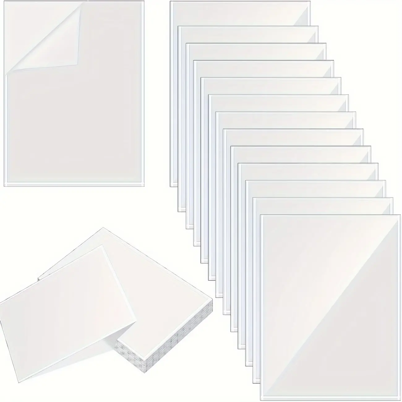 50 Sheets A4 Thermal Laminating Pouches, Ideal for Photos, Documents, Cards, Images, Compatible with Cold and Hot Laminators, Versatile Use, Thermal Lamination