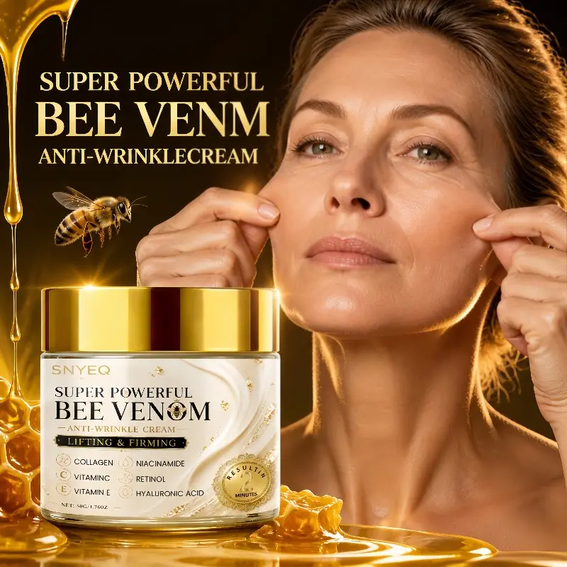 Instant Face Lifting Bee Venom Cream | 2-Min Inner Firming, Instantly Tightens & Smooths Skin, Improves Elasticity | Collagen, Bee Venom & Retinol, Softens Skin, Minimizes Fine Lines & Wrinkles | For All Skin Types: Sensitive, Dry, Oily, Combination