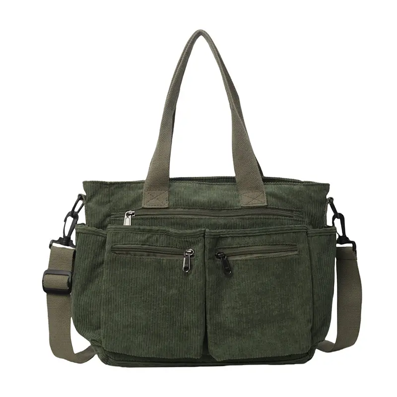 Women's Flannel Tote Bag - New, Multi-Layer, Large-Capacity Daily Shoulder & Crossbody Bag