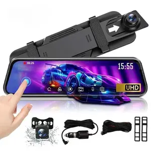 10-Inch Dash Cam, 1080P Full HD Front & Rear Cameras, Touchscreen, Night Vision, 170° Wide Angle, Ideal Valentine's Gift