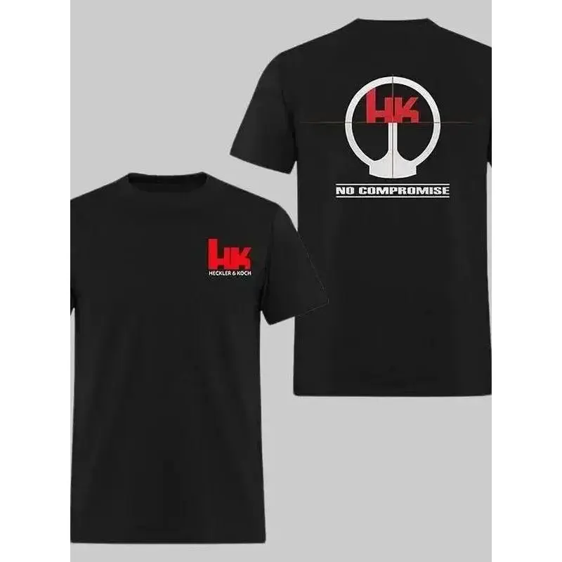 🪖 🔫 Heckler & Koch HK No Compromise Tactical T-Shirt for Men Minimalist Gun Style Graphic Tee Military Streetwear Shirt Operator Shirt Tactical Apparel Gift for Him