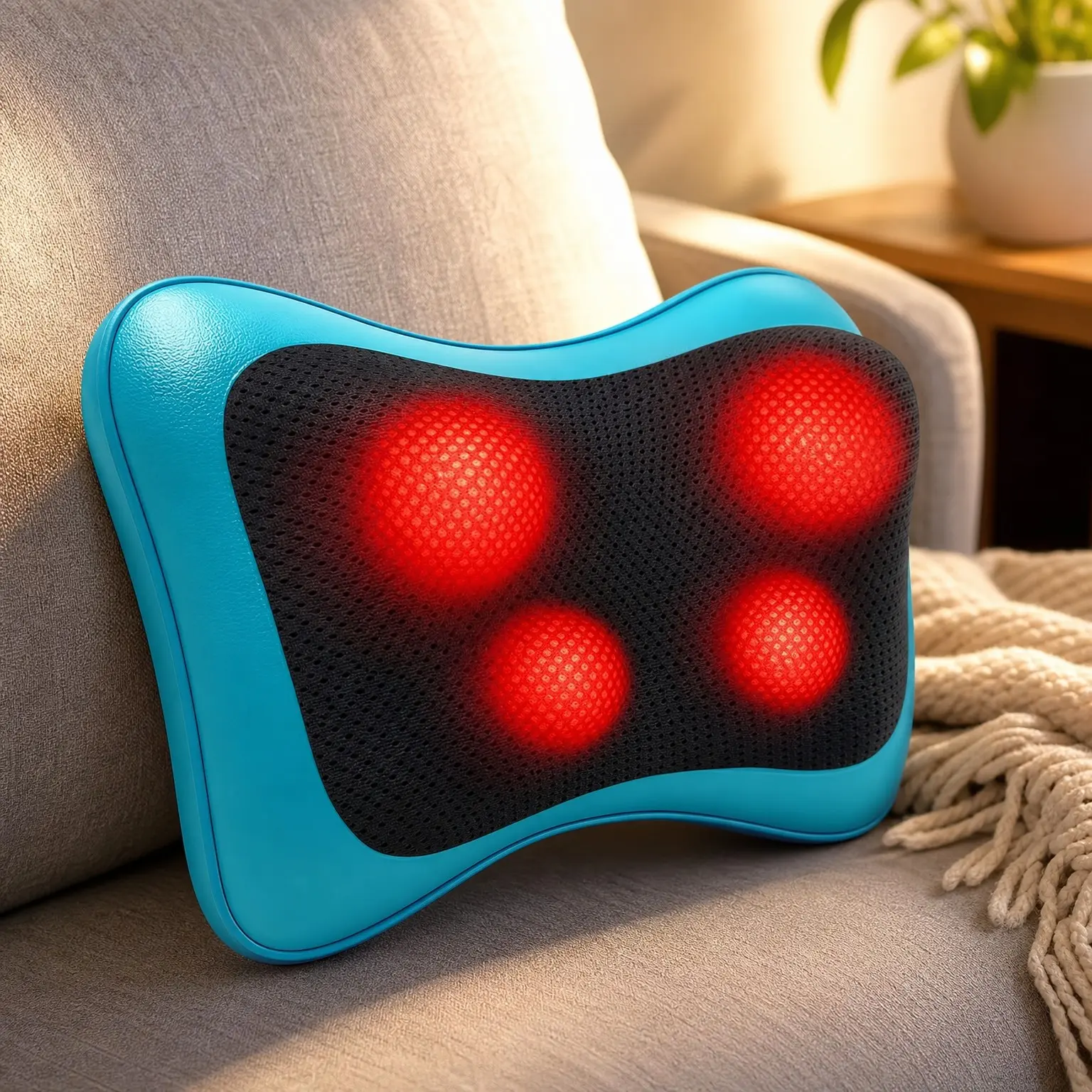 Shiatsu Back Massager with Heat – 3D Kneading Neck and Shoulder Massager for Back Pain Relief – Electric Massage Pillow for Home, Office & Car – Gifts for Mom, Women, Men, Dad