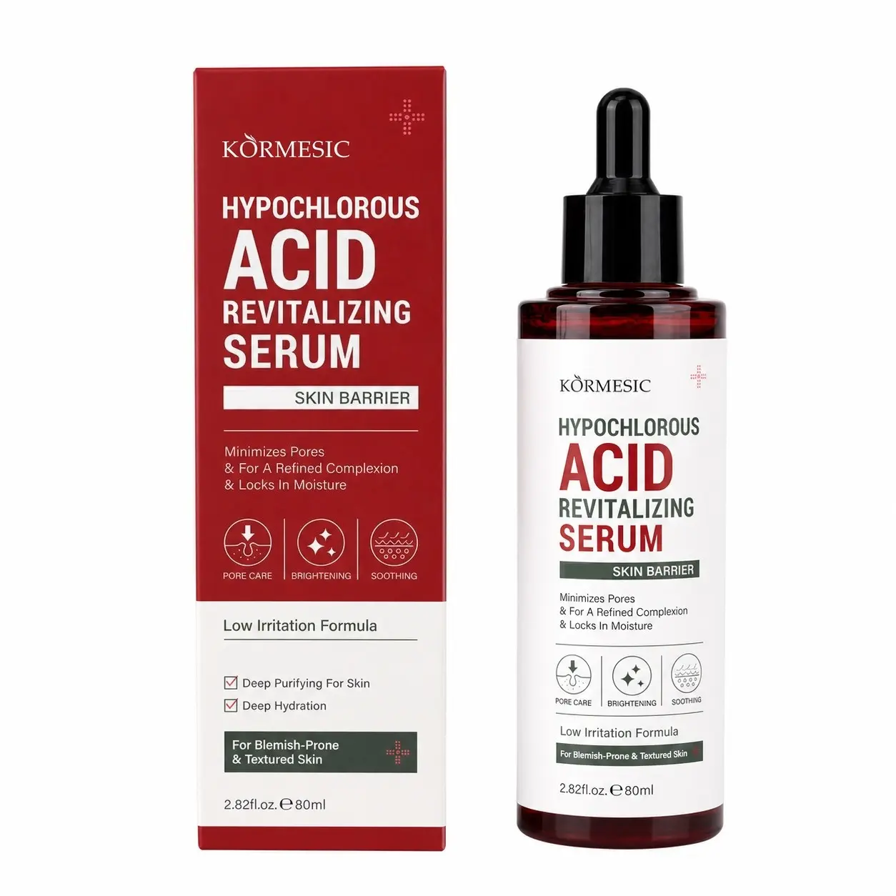 Hypochlorous Acid Rice Peel Shot For Face & Body | Gentle Exfoliating Serum for Dead Skin Cells & Pore Care, Blackheads, Excess Sebum & Blemish Control | Rice Extract, Hypochlorous, Panthenol for Hydrating & Smoothing Care