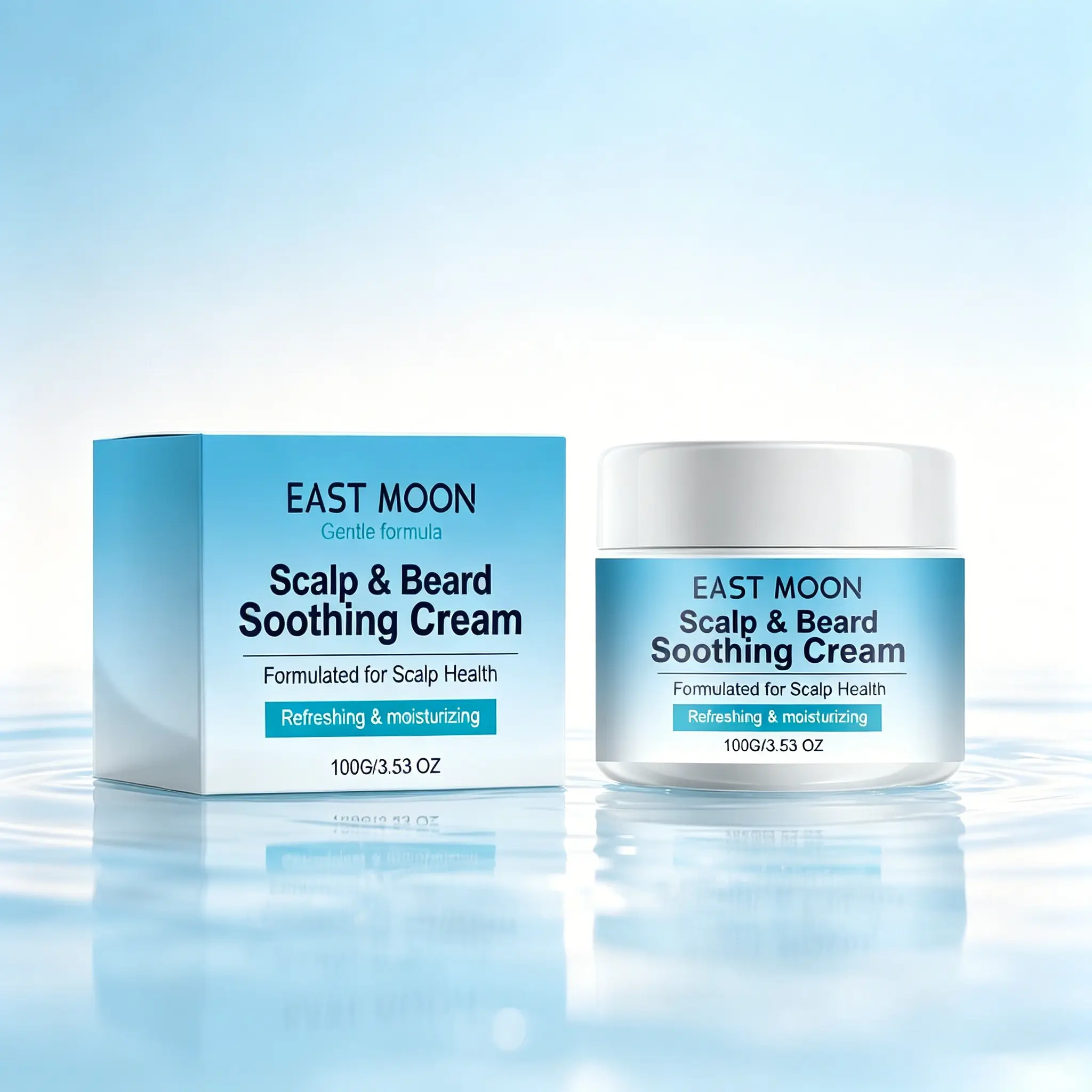 Men's Scalp and Beard Smoothing Cream (100g), Multi-Plant Essence, Refreshing Moisturizing, Cleansing Oil Control, Gentle Absorption