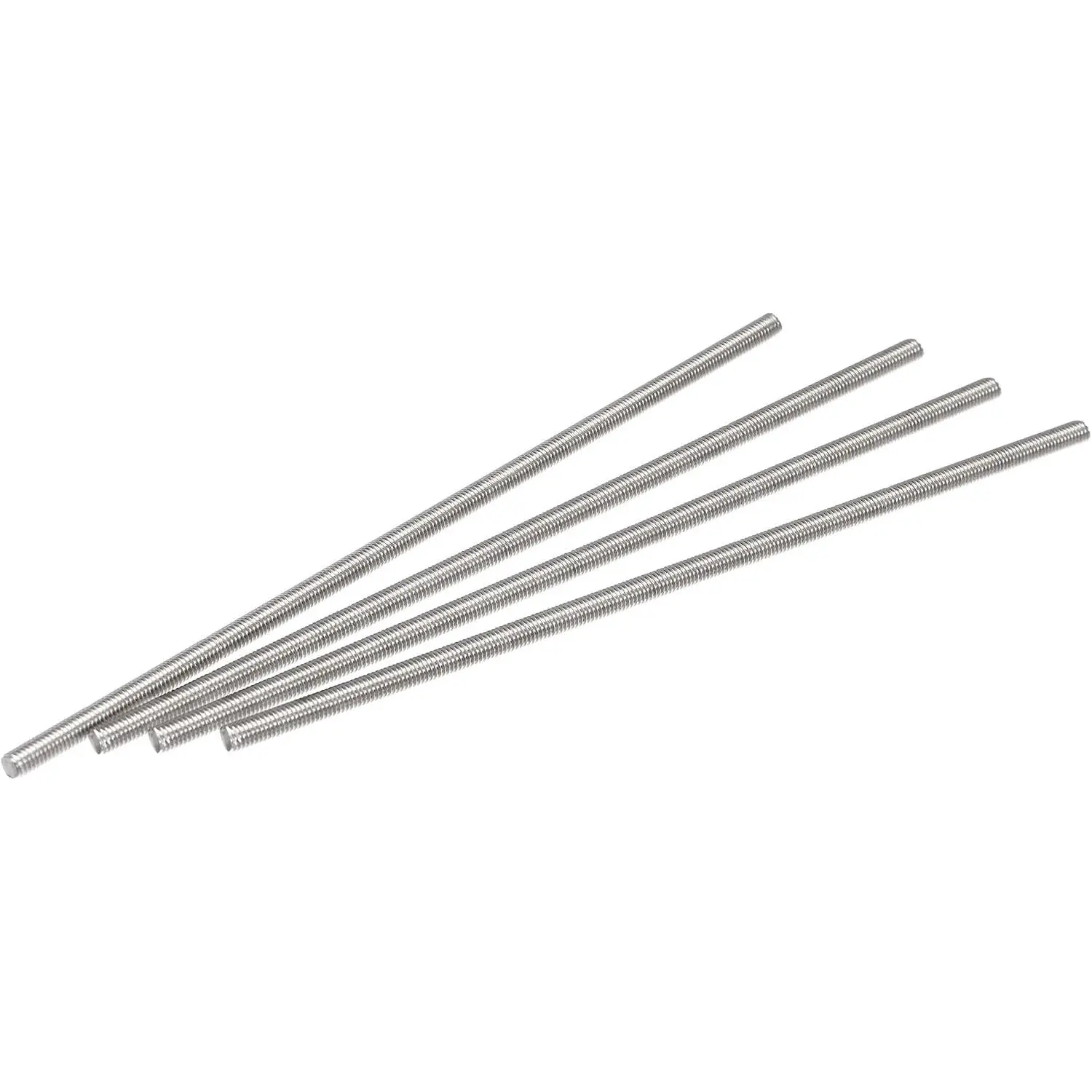 4 count M5 x 200mm Fully Threaded Rod 304 Stainless Steel Right Hand Threads