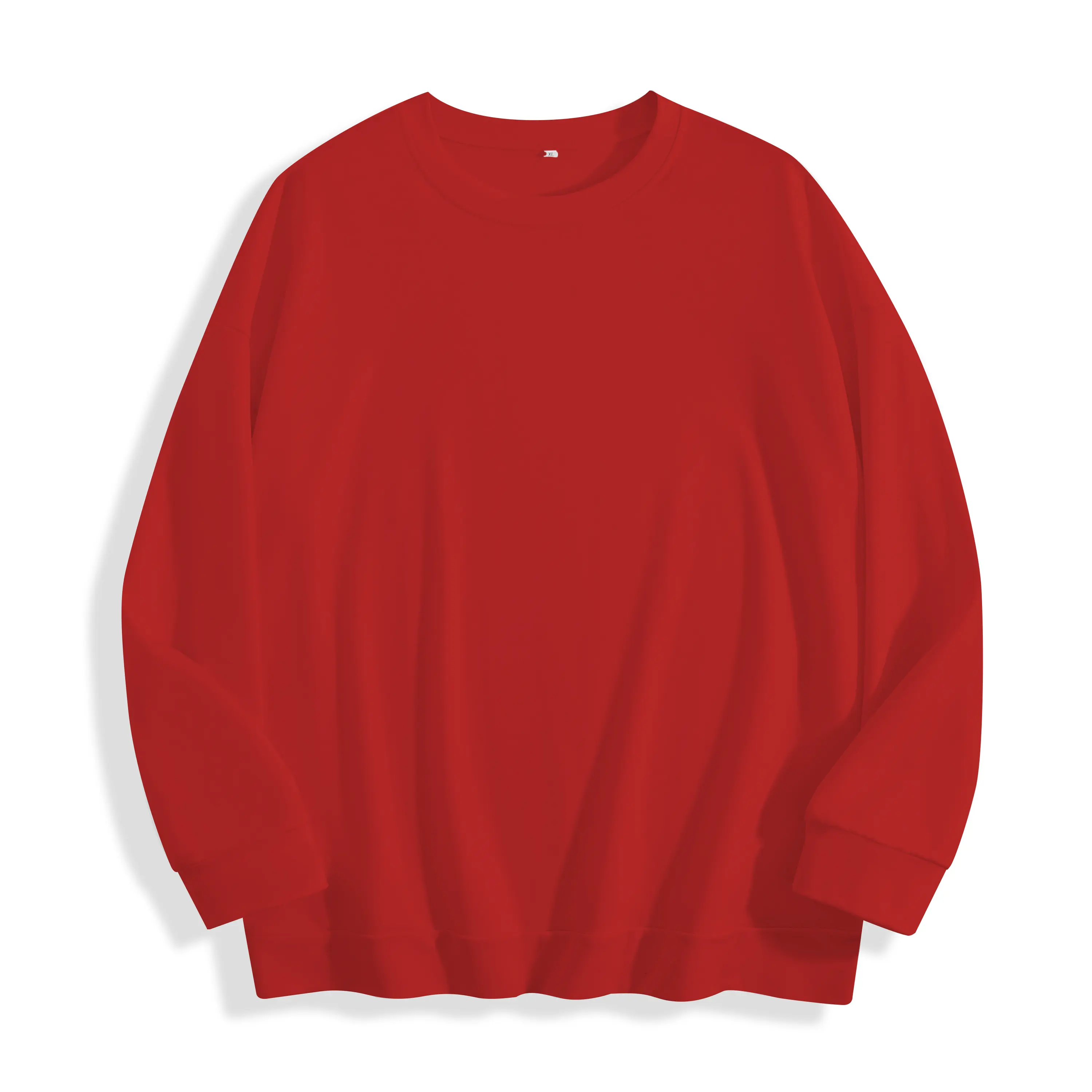 Digitex Unisex Clean Plain Crew Neck Pullover, Stretch Mixed Fabric, Loose Oversized Shoulder & Bust Design, Complete Sizes for Couple Outfits Travel & Daily Leisure Scenes