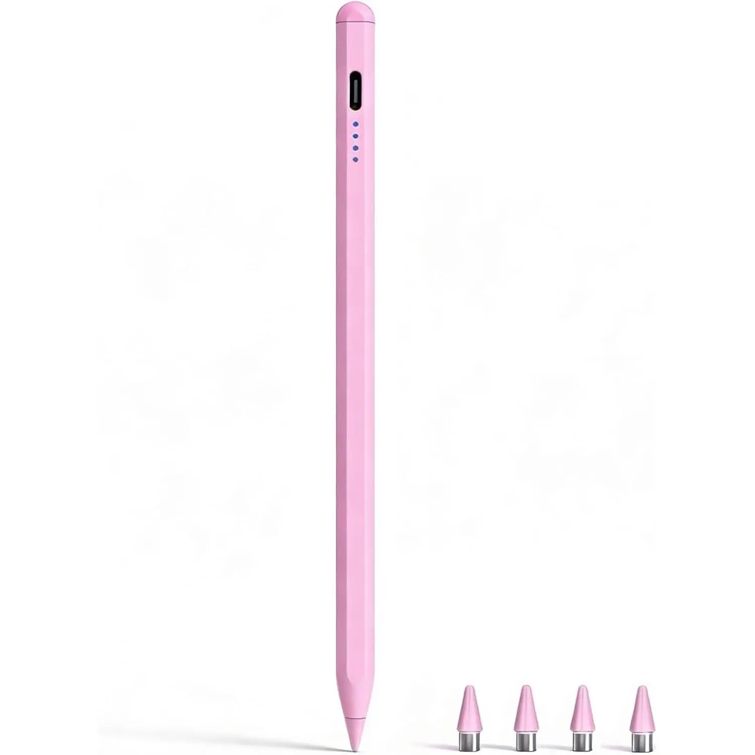 Stylus Pen for Galaxy Tab A11 / A11+, A9 / A9+, A8, A7 Lite, Active Capacitive Pencil for Android Tablet & iOS Touchscreens, High Precision Digital Pen with 4 Tips (Pink)