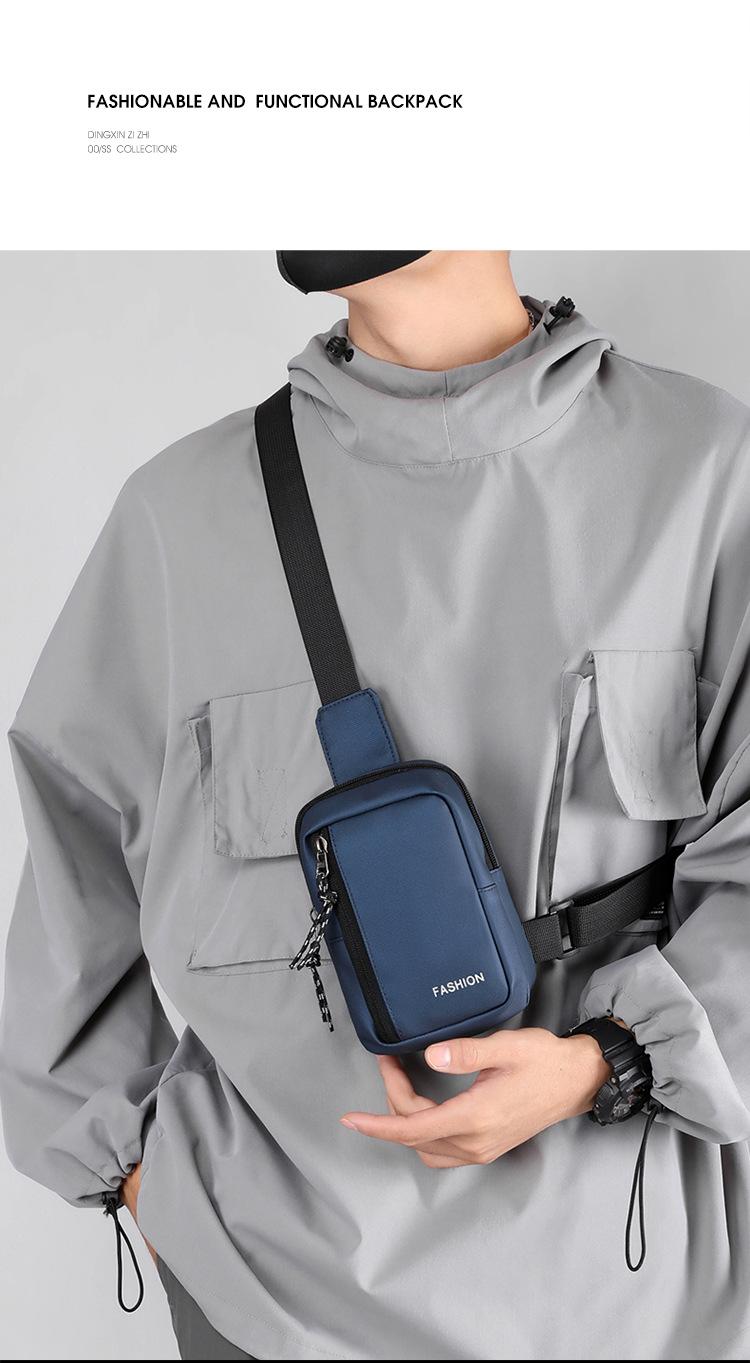 2026 New Leather Chest Bag for Men, Single-Shoulder Small Backpack, Water-Resistant Travel Sports Backpack, Crossbody Chest Bag, Travel Small Backpack