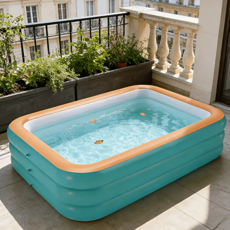 Large Inflatable Swimming Pool Green Swimming Pool Suitable for Home Courtyard Outdoor Pool, Summer Family Party Play Water