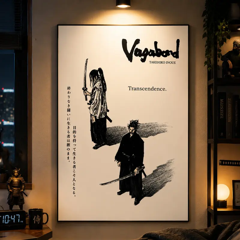 Vagabond Musashi Miyamoto Manga Poster, Japanese Anime Wall Art, Vintage Manga Print, Samurai Anime Wall Decor, Seinen Manga Artwork, Otaku Bedroom Gaming Room Decor, Anime Fan Gift, Collector Wall Art, Japanese Manga Room Decor, Retro Anime Poster