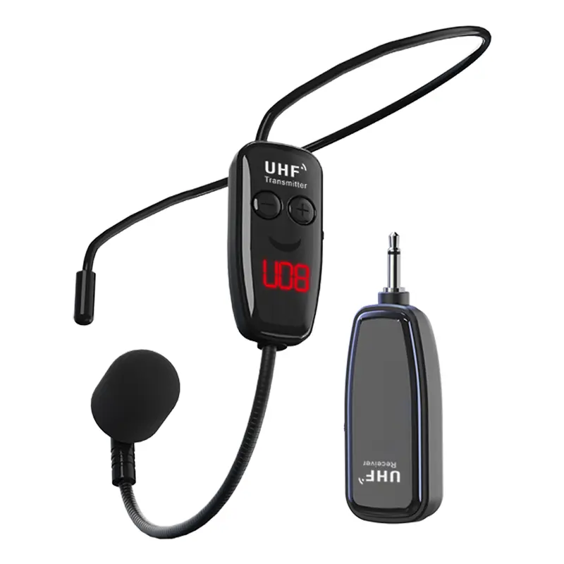 Wireless Microphone, 1 Box Rechargeable Wireless Microphone, High Fidelity Wireless Microphone, Suitable for Outdoor Sound System, Guided Tour, Audio