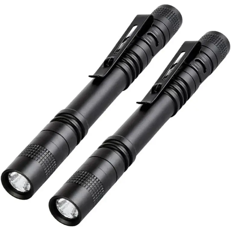 Pen Flashlight,2PCS Led Pen Light Flashlights with Clip,Mini Pocket Flashlight Small Penlight Inspection Flashlight