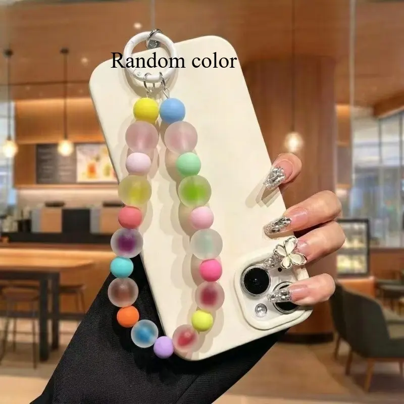 Spring Summer New Matte Gradient Flower Wrist Lanyard, Cute Anti-lost Phone Strap, Multifunctional Accessory for Keys, Bag, Earphone Case, Camera, U Disk, ID Badge, Fashion Women Decorative Gift