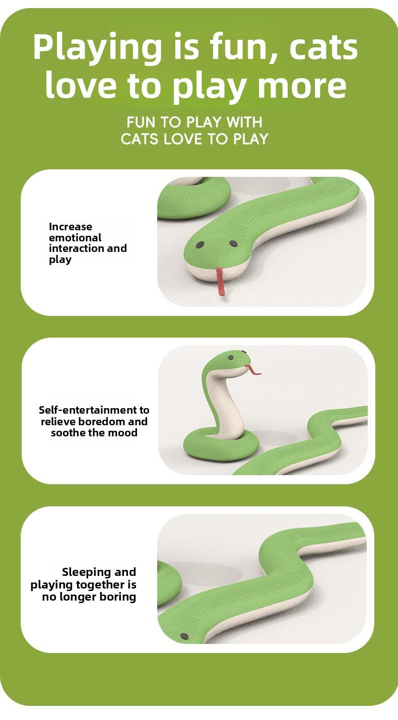 Directly supplied snake toy, realistic cat teaser, self-entertaining new model, simulated pet toy electric dog ball interactive for rope high-tech companion dog treat dispenser large enrichment Puzzle Feeder Toy Chewing birthday gift durable chew frozen