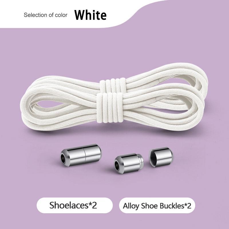 No Tie Shoelace, 2 Pairs Elastic Ladder Laces with Shoe Buckle, Casual Shoes Accessories for Men & Women, Sports Shoe Accessories for Daily Use