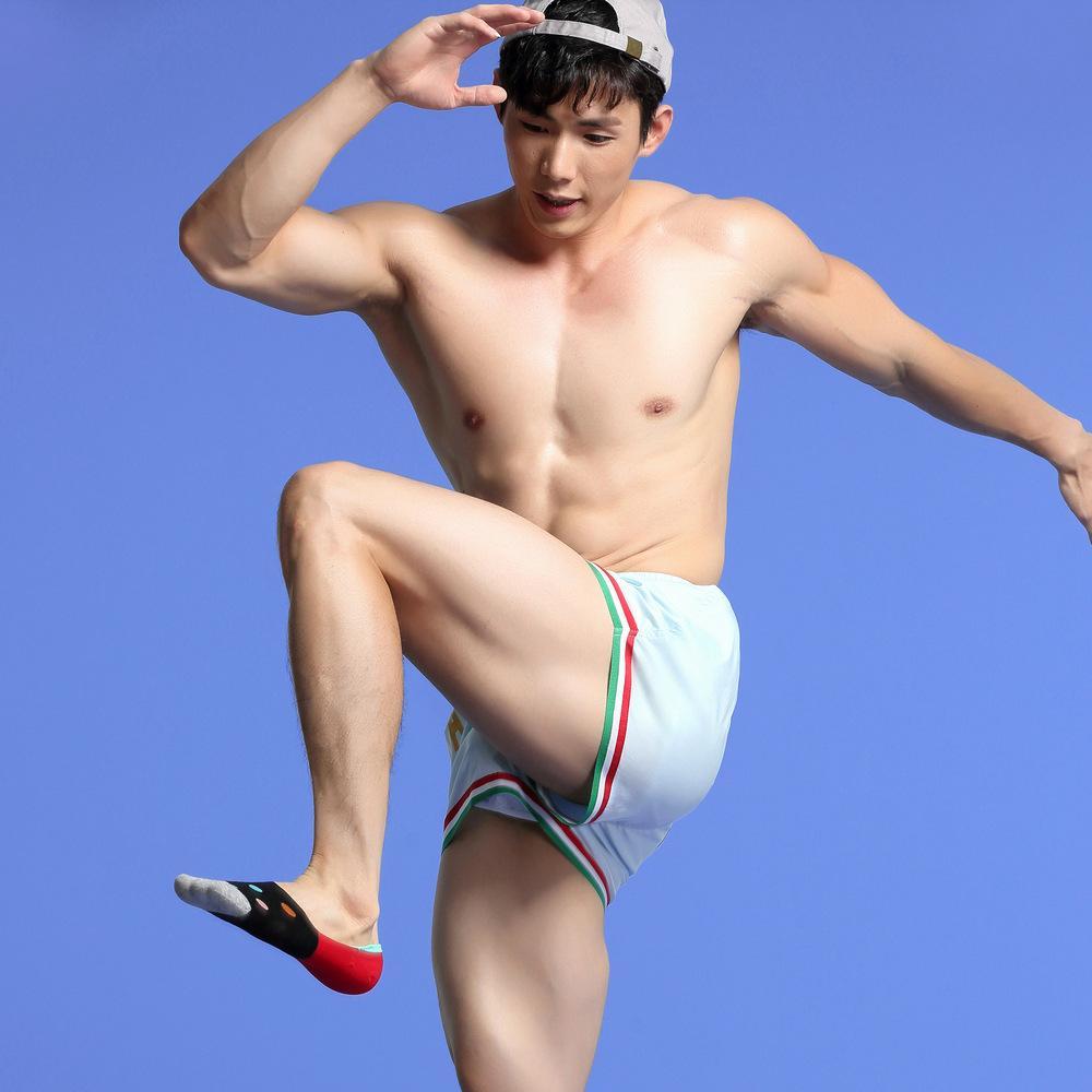 Tauwell Mens Sports Shorts Trendy Comfortable Youth Casual Three-Point Pants Polyester Fabric  - Menswear Trouser Elastic