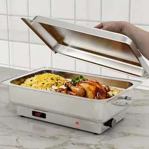 Chafing Dish Buffet Set, Stainless Steel Food Warmers, Serving Trays for Parties Catering Weddings, Sections Dishwasher Safe
