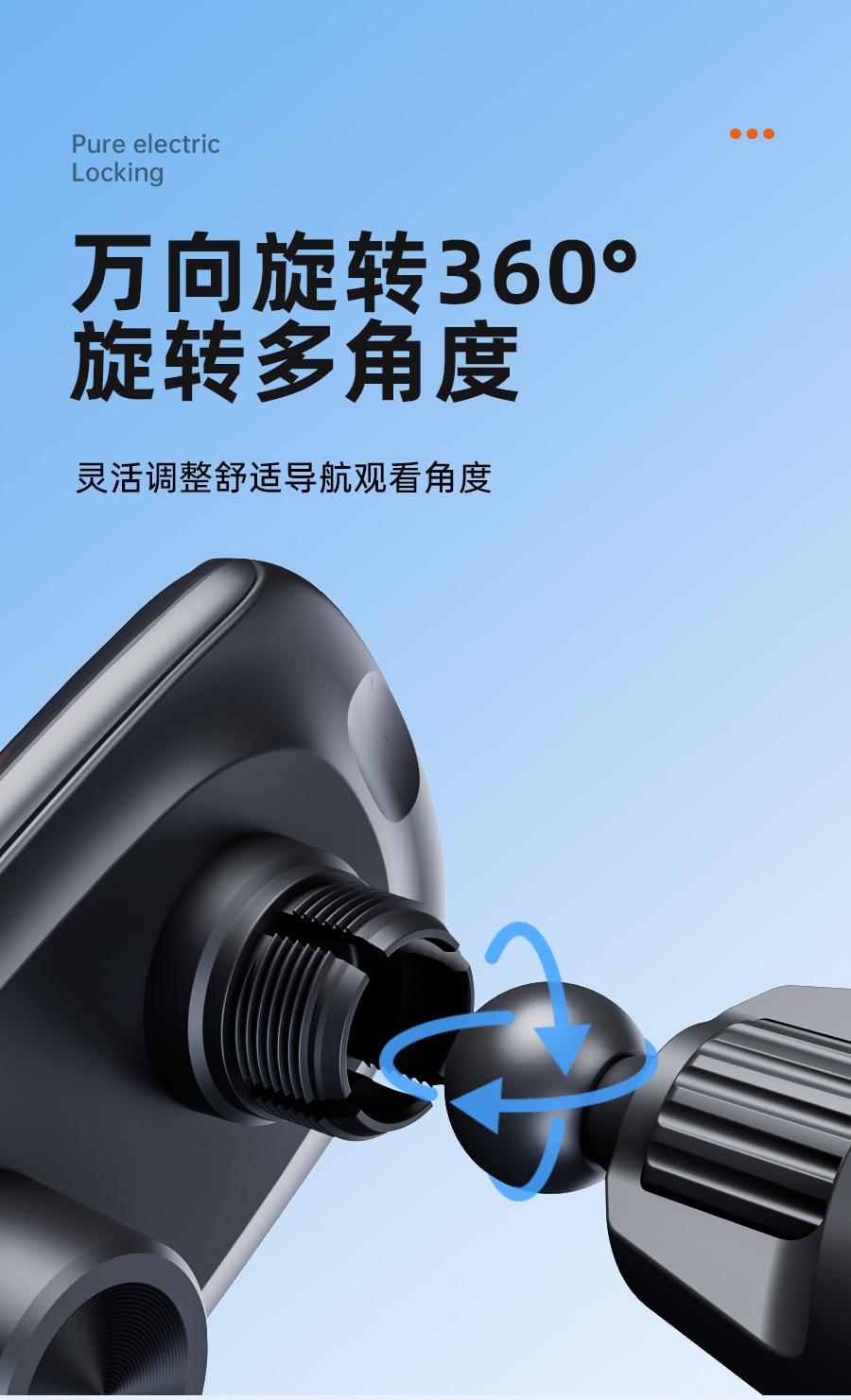 New 66W Wireless Super Fast Charging Car Charger Transparent Punk Style Multifunctional Smartphone Holder