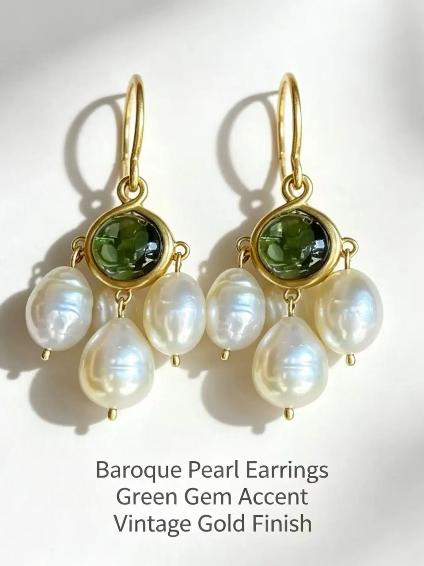 New Traditional Pearl Earrings, Vintage Elegant Ear Hooks, Luxury Court Style Festival Gift, Ethnic Pattern Jewelry