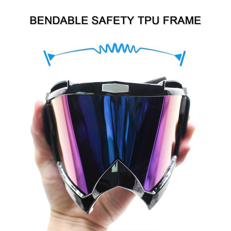 Skiing Snowboarding Cycling Offroad Goggles – UV400 Anti-Scratch Dustproof Clear | Men Women Youth Kids Motocross Dirt Bike ATV Riding Goggles