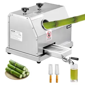 Fathersdaygift VEVOR Commercial Sugar Cane Juicer, 110LBS/H High Output Sugarcane Juicer Machine with 3 Stainless Steel Rollers, 2.4" Large Inlet, Manual Sugar Cane Press Juice Extractor Squeezer for Home/Commercial