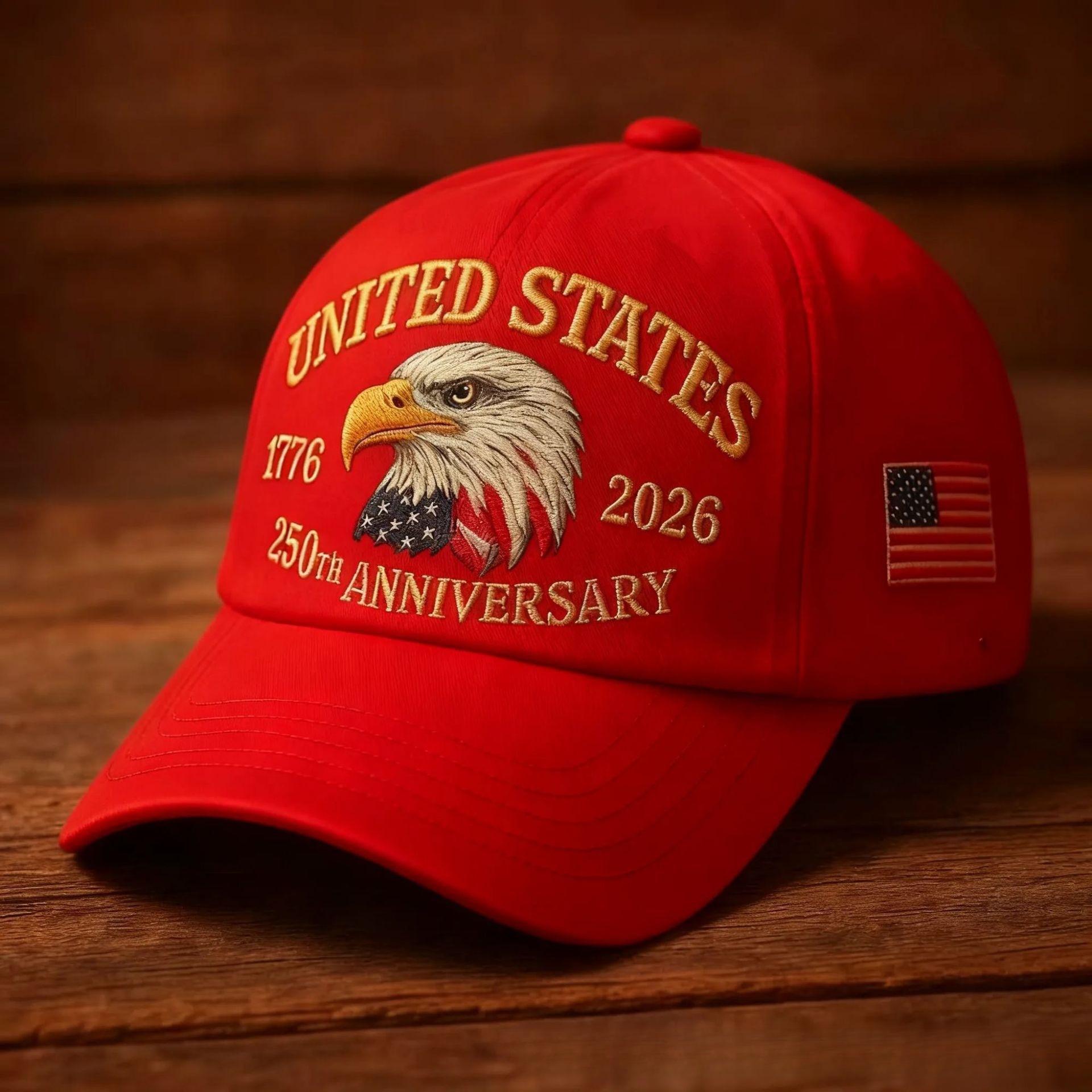 2026 New Printed Hat Marine Corps 250th Anniversary Cap Baseball Cap with National Flag