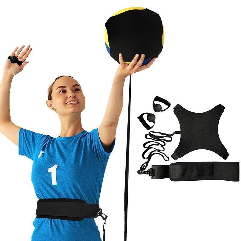 Volleyball Smash Artifact Air Ball Control Training Set for Adults & Kids Rebound Waist Binding Equipment with Auxiliary Practice Balls
