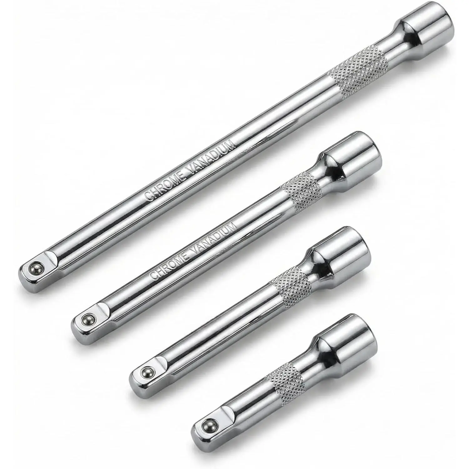 4 count 1/4 Inch Drive Socket Extension Set, CR-V Ratchet Extension Set Include 2" / 50mm, 3" / 75mm, 4" / 100mm, 6" / 150mm for Automotive & DIY Repair