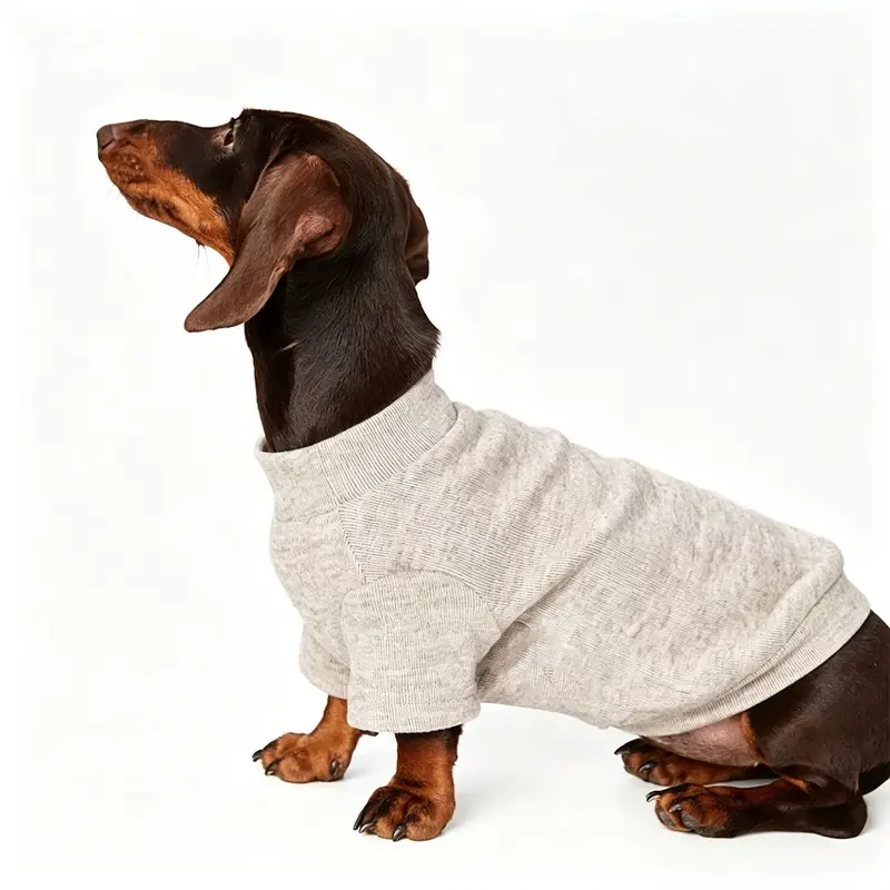 Dog Cat Warm Base Layer Shirt, Stylish Cold‑Weather Pet Pullover Top, Comfortable Winter Fall Apparel for Basset, Dachshund, Bichon and Small Pets