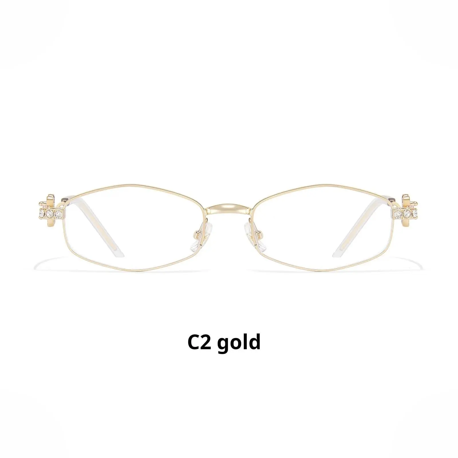 New Women's Fashion Narrow Frame Titanium Eyeglasses Frames High Quality Exquisite Temples Optical Prescription Glasses GN0800