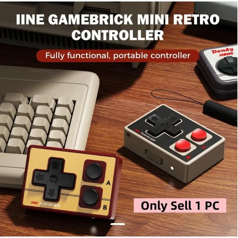 2026 New Model,IINE Mini Controller Gamepad (for iPhone/iPad/Android) a portable wireless controller that supports TikTok swiping, e book page turning, music control, PowerPoint clicking, and selfie shutter functions. The perfect gift.